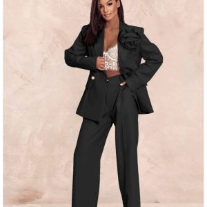 Garnitur z szerokimi spodniami KENZO - czarny