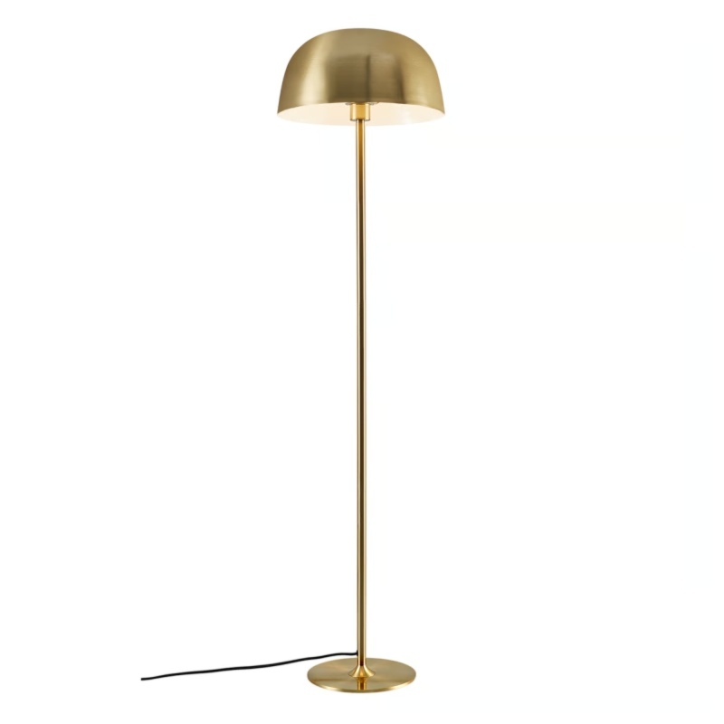 Lampa podłogowa grzybek Cera metalowa, mosiądz