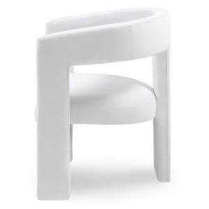 Fotel wypoczynkowy Lory, welur, kremowo-beżowy