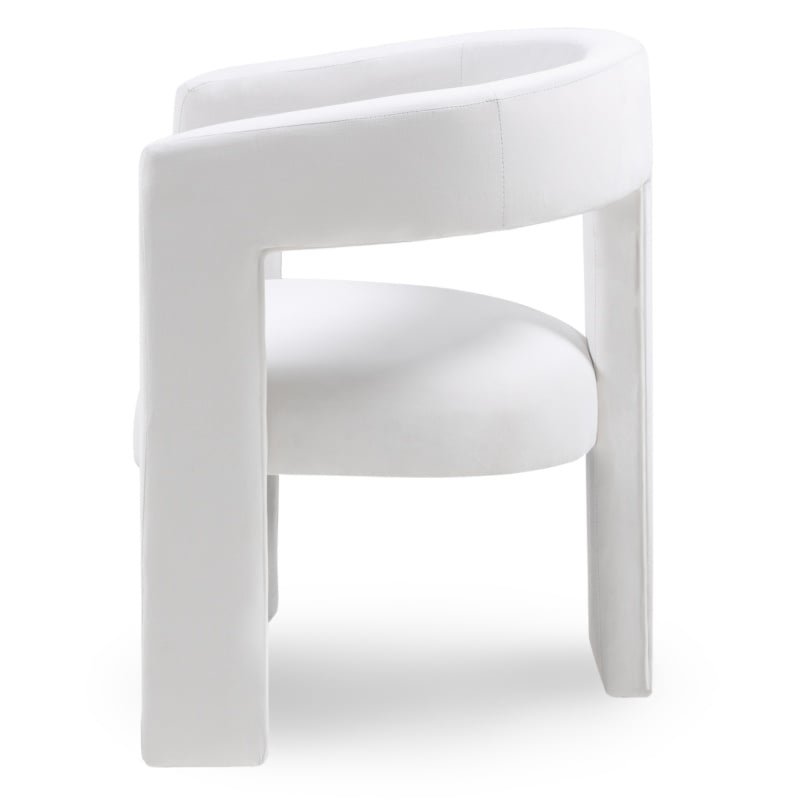 Fotel wypoczynkowy Lory, welur, kremowo-beżowy