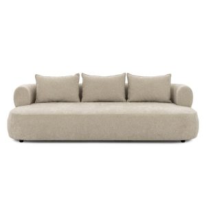Sofa Ferro Big jasnobeżowa, obłe kształty