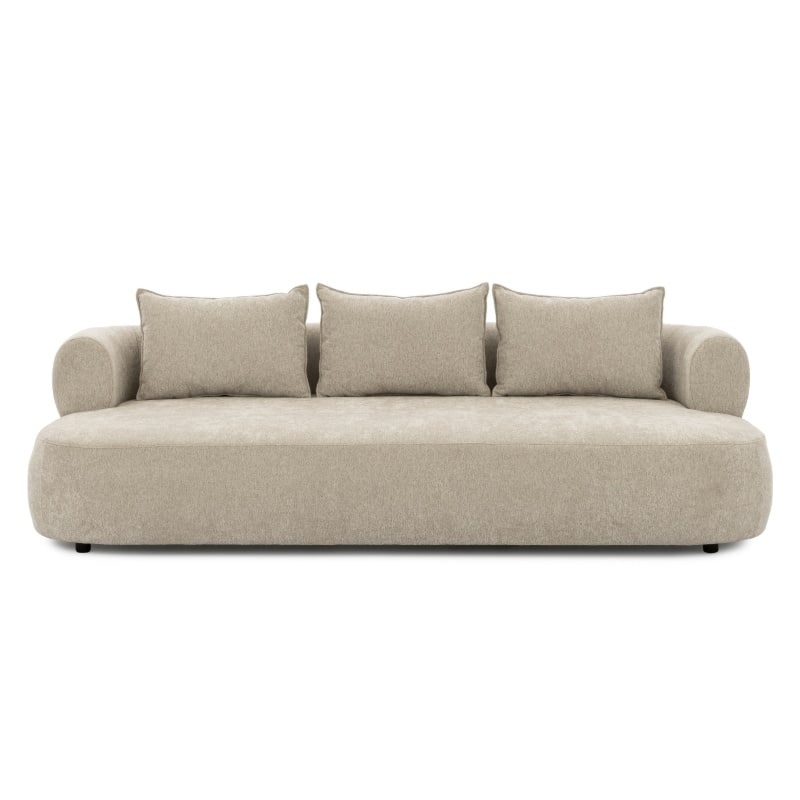 Sofa Ferro Big jasnobeżowa, obłe kształty