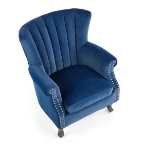 Fotel wypoczynkowy velvet granatowy Titan