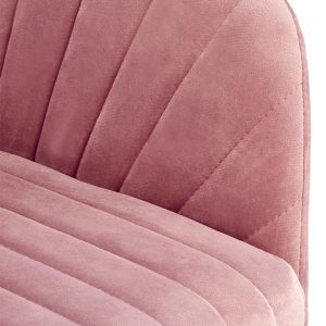 Fotel obrotowy młodzieżowy velvet różowy Fresco