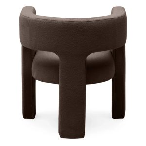 Fotel tapicerowany Alpah brązowy, boucle