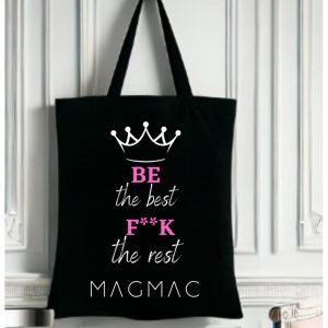 Bawełniana torba BE THE BEST - czarna