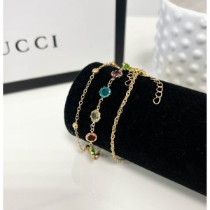 Komplet 3 par bransoletek - złote