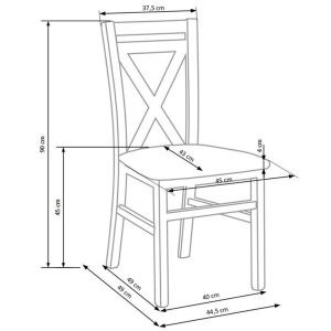 Krzesło do jadalni drewniane ciemny orzech Dariusz 2