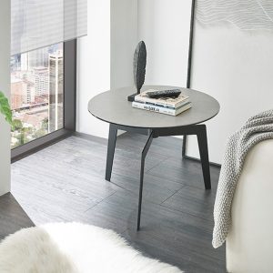 Stolik kawowy okrągły antracyt / czarny mat 60 cm Urban