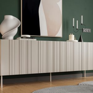 Komoda z drzwiami beżowa mat 200 cm Milo