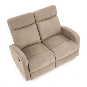 Sofa 2-osobowa z funkcją rozkładania tapicerowana beżowa Oslo 2