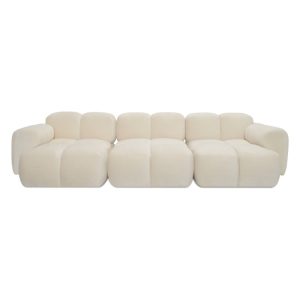 Sofa modułowa Lou 302 cm, obłe kształty