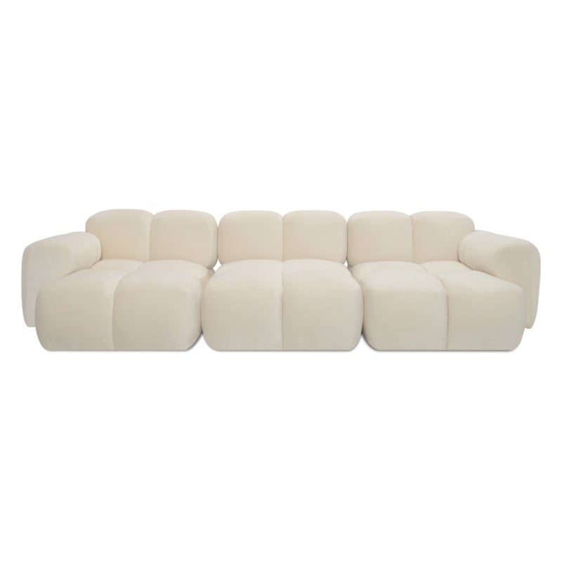 Sofa modułowa Lou 302 cm, obłe kształty
