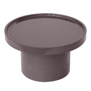 Stolik boczny 50 cm Chia, jasnobrązowy/mocha, glossy