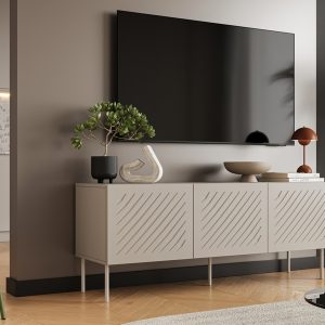 Szafka RTV beżowa mat 150 cm Linea