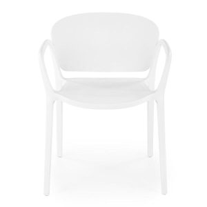 Krzesło ogrodowe plastikowe białe K491