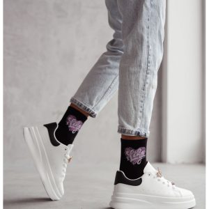 Skarpetki damskie I LIKE YOU czarne - wzór 2