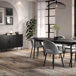 Stół nierozkładany jesion czarny 160 x 90 cm Loftis