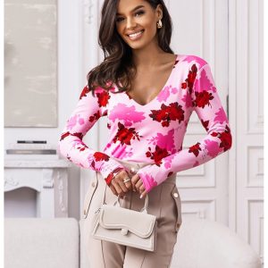 Bluzka z wiskozy z dekoltem V MESILA - wzór 1