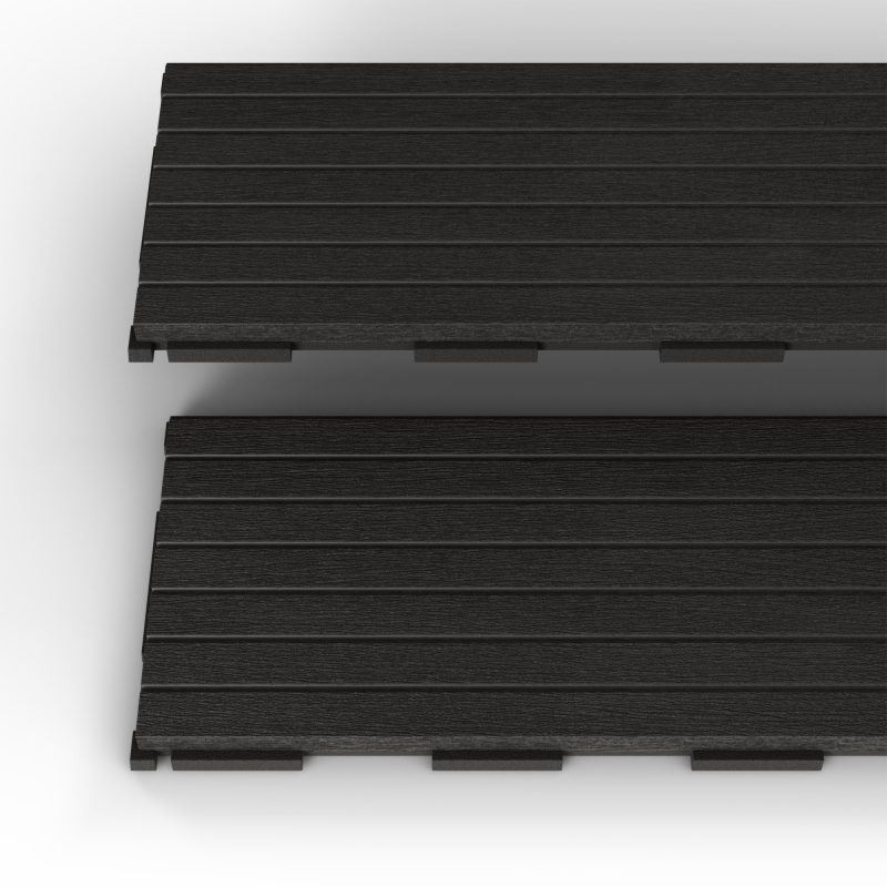 Zestaw 16 desek kompozytowych, tarasowych Ardena z drewna WPC ciemnoszare, łatwy montaż