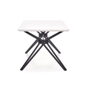 Stół do jadalni biały / czarny mat 160 x 90 cm Pascal