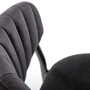 Krzesło do jadalni tapicerowane czarne K426