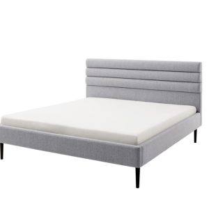 Łóżko tapicerowane szare 180x200 cm Nubo