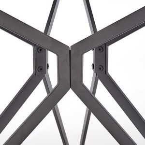 Stół okrągły biały / czarny mat 120 cm Pixel