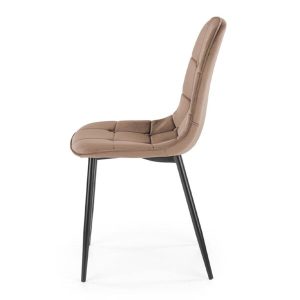 Krzesło do jadalni tapicerowane beżowe K417